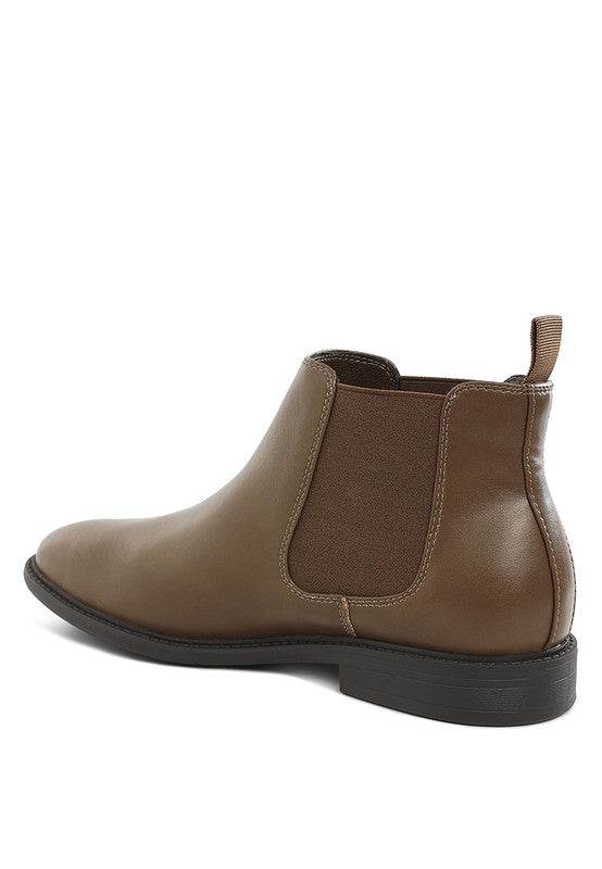 Fraser Men's Faux Leather Chelsea Boots - VacationGrabs