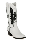 Women's Shoes - BootsThistle Winged Patchwork Cowboy Boots - VacationGrabs