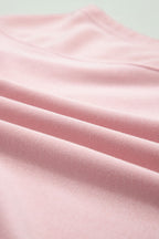 Solid Tee & Wide Leg Raw Hem Pants Set