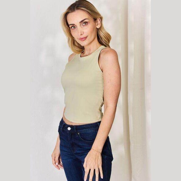 Essential Round-Neck Slim Tank - VacationGrabs