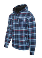 Men's JacketsMen's Flannel Sherpa Lined Jacket with Hood - VacationGrabs