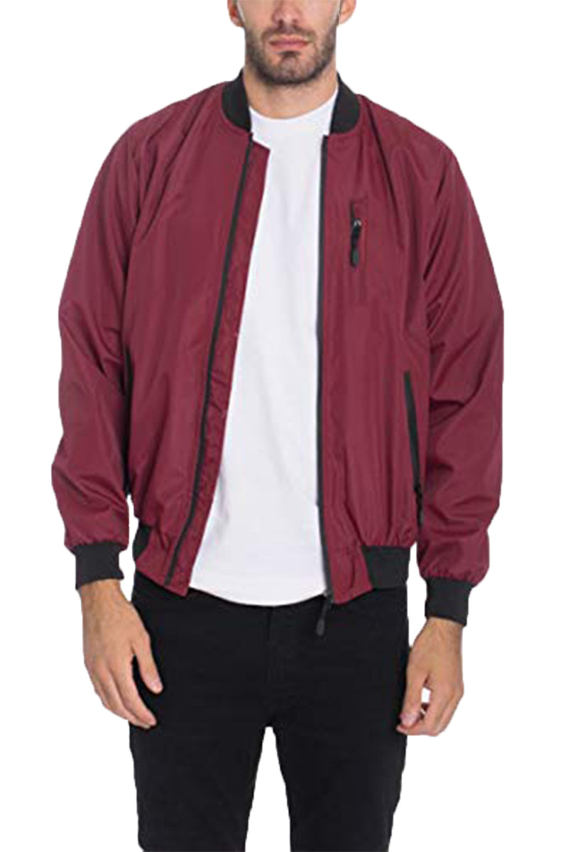 Dimple Bomber Jacket – Regular Fit with Zip Pockets
