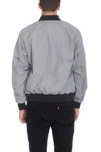 Dimple Bomber Jacket – Regular Fit with Zip Pockets