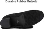 Women's Black Knee High Boots with Stretch & Block Heel