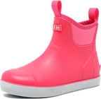 Women's Waterproof Chelsea Deck Boots, Slip-On Rubber Rain Boots