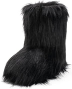 Women's Faux Fur Mid-Calf Snow Boots with Round Toe