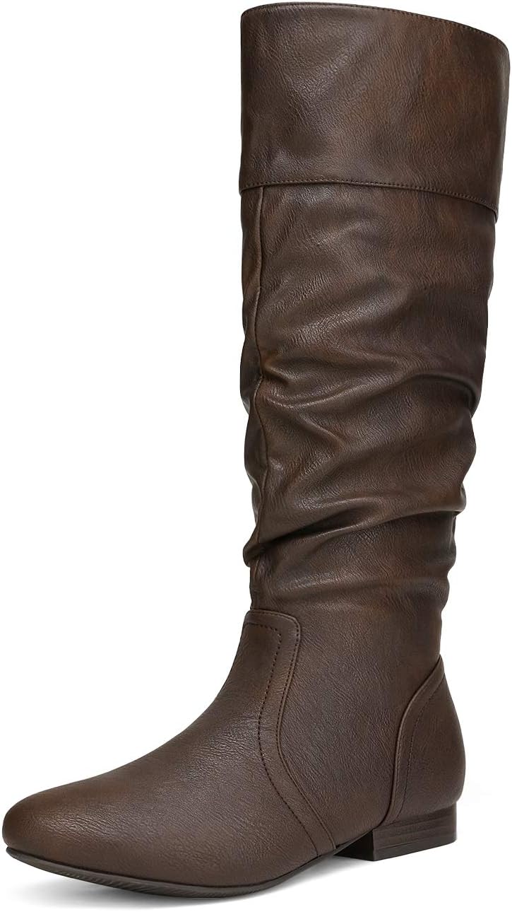 Women's Knee High Slouchy Boots with Faux Fur Lining