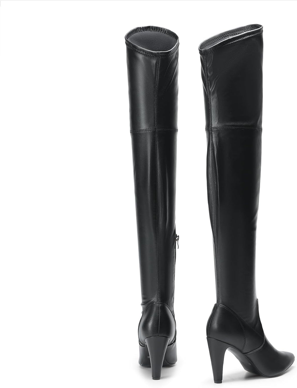 Women's Stretch Over the Knee Boots, 3.7" Heel, Pointed Toe