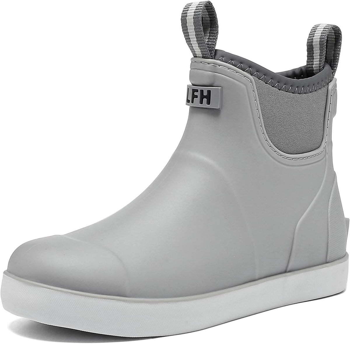 Women's Waterproof Chelsea Deck Boots, Slip-On Rubber Rain Boots
