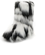 Women's Faux Fur Mid-Calf Snow Boots with Round Toe