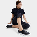Women's Quilted Slip-On Sneakers in Vegan Faux Leather