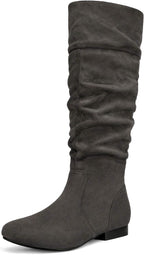 Women's Knee High Slouchy Boots with Faux Fur Lining