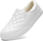 Women's Quilted Slip-On Sneakers in Vegan Faux Leather