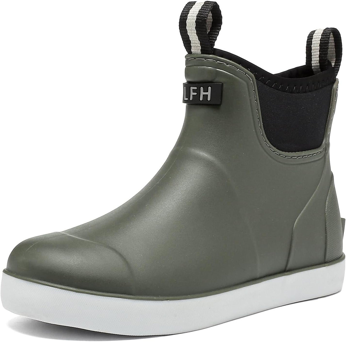 Women's Waterproof Chelsea Deck Boots, Slip-On Rubber Rain Boots