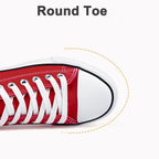 Unisex Low Top Canvas Sneakers with Rubber Toe Cap