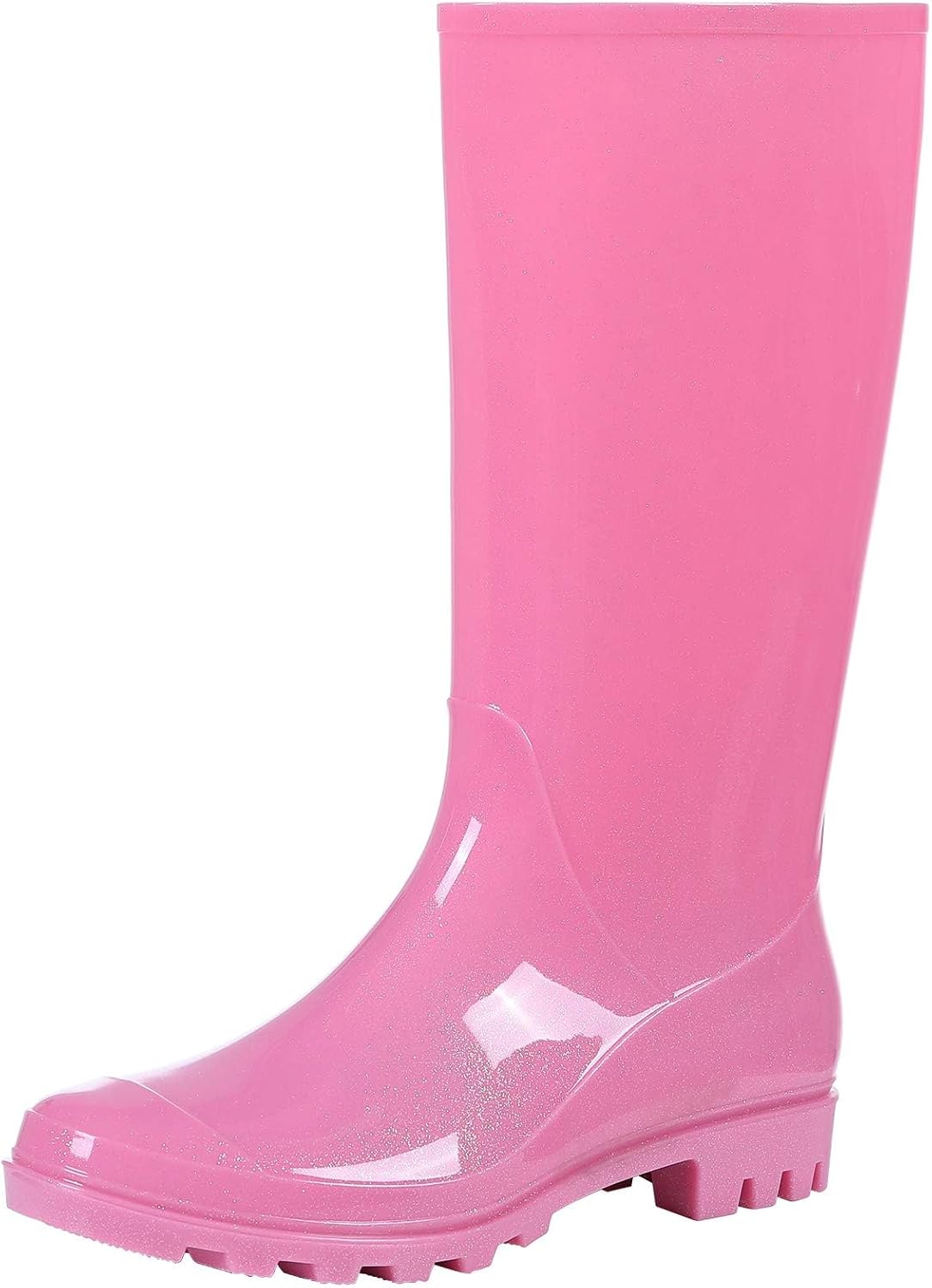 Women's Tall Waterproof Rubber Rain Boots, Knee High