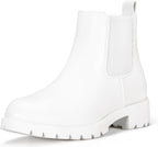 Women's Pull-On Chelsea Ankle Boots with Low Block Heel