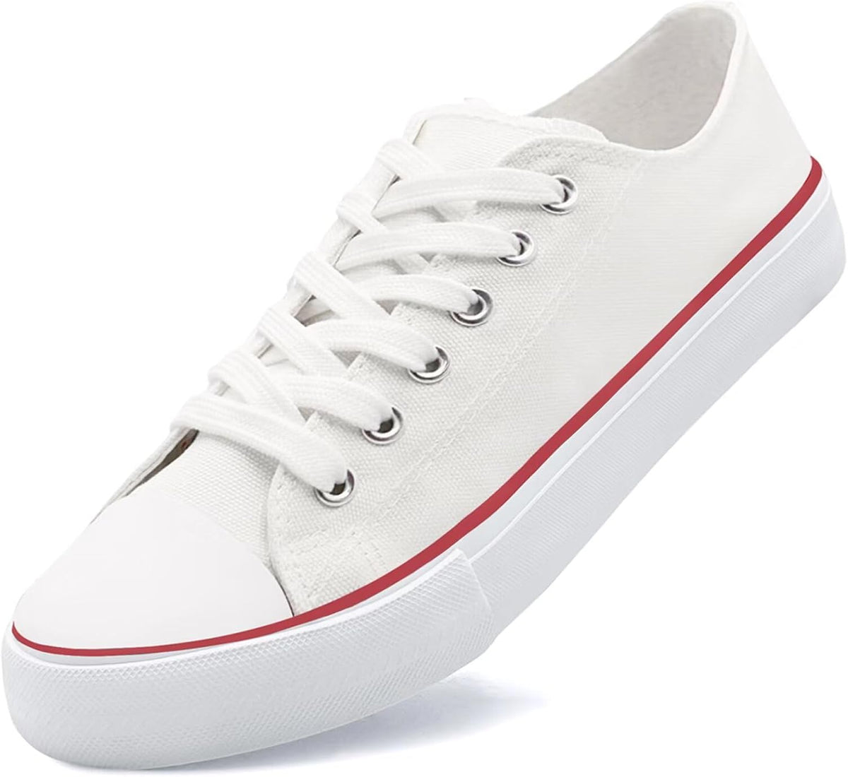 Unisex Low Top Canvas Sneakers with Rubber Toe Cap