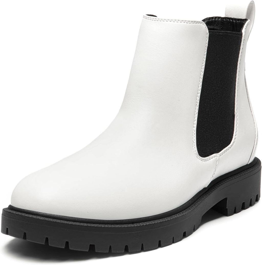Women's Slip-On Chelsea Ankle Boots with Elastic Sides