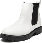 Women's Slip-On Chelsea Ankle Boots with Elastic Sides