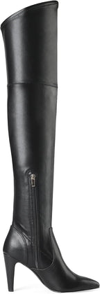 Women's Stretch Over the Knee Boots, 3.7" Heel, Pointed Toe