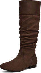 Women's Knee High Slouchy Boots with Faux Fur Lining
