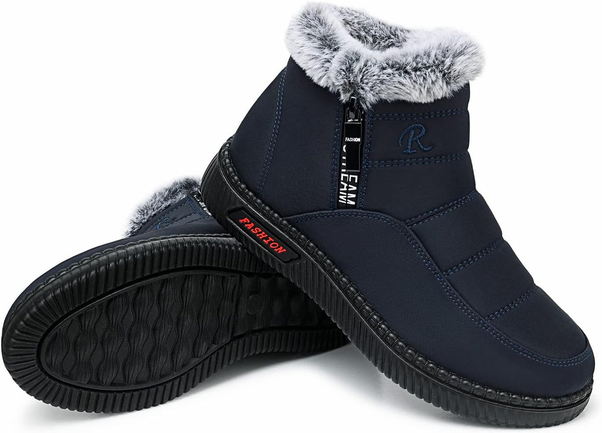 Women's Waterproof Platform Snow Boots, Fleece-Lined Ankle