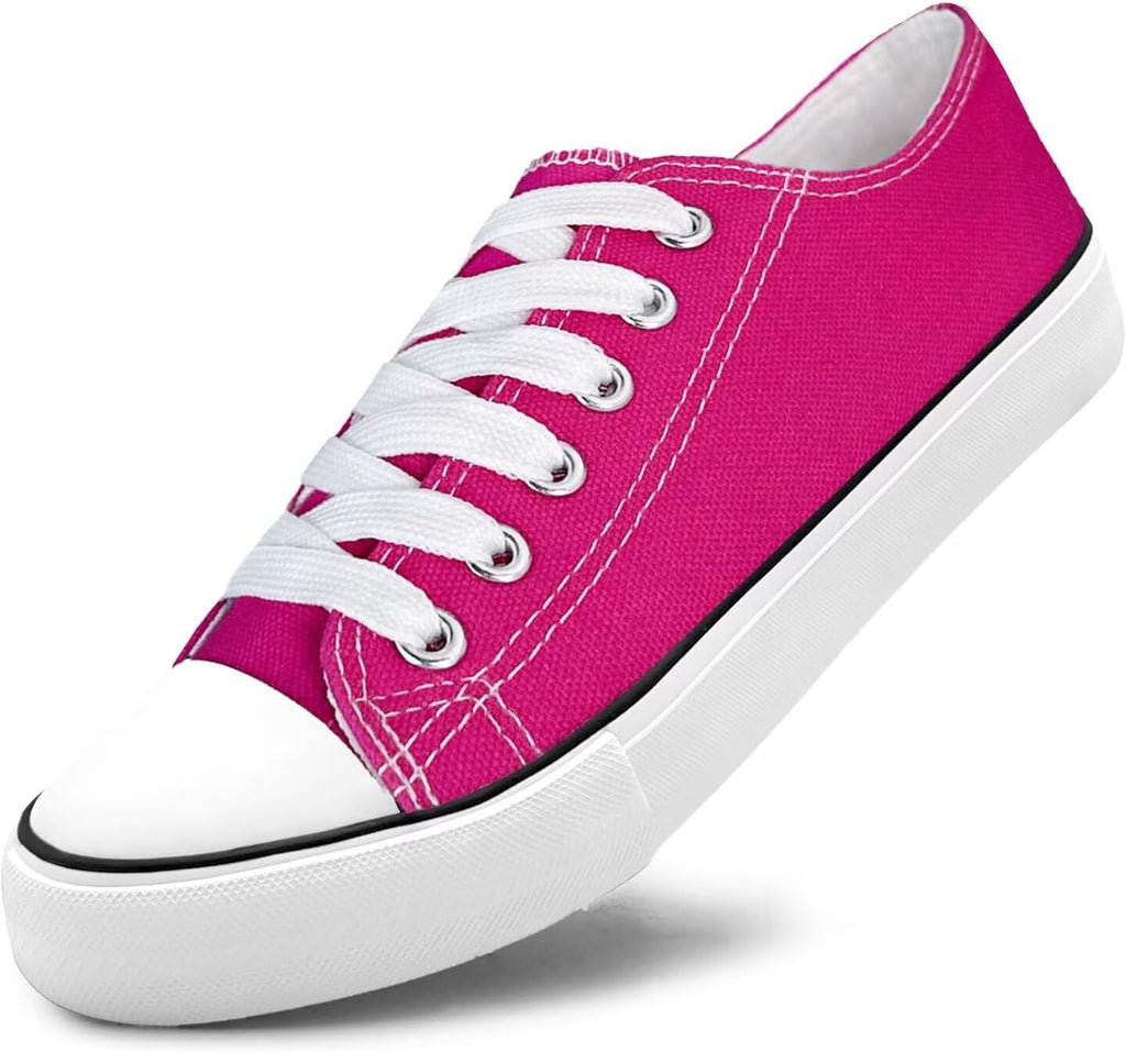 Unisex Low Top Canvas Sneakers with Rubber Toe Cap