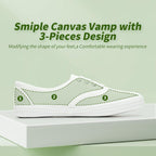Women's White Canvas Low Top Lace-Up Sneakers for Travel