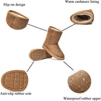 Women's Waterproof Rubber Snow Boots with Non-Slip Sole