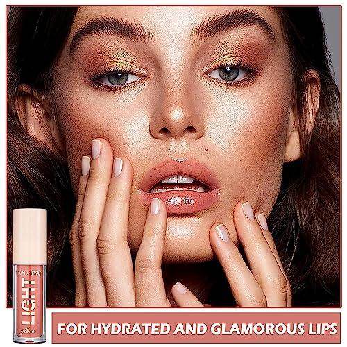 6PCS Hydrating Lip Gloss Neutral Nude Nourishing Glossy - VacationGrabs