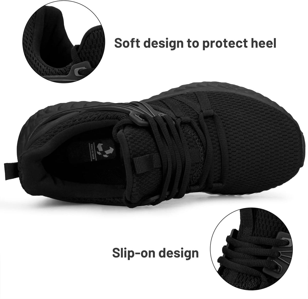 Women's Slip-On Knit Mesh Sneakers for Walking and Travel