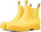 Women's Waterproof Chelsea Rain Boots, Short Ankle Style