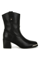 Women's Shoes - BootsIliad Genuine Leather Metallic Accent Ankle Boots - VacationGrabs