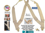 HoldUps Brand 1 1/2" Wide Under-Up Series Tan Invisible Undergarment Suspenders