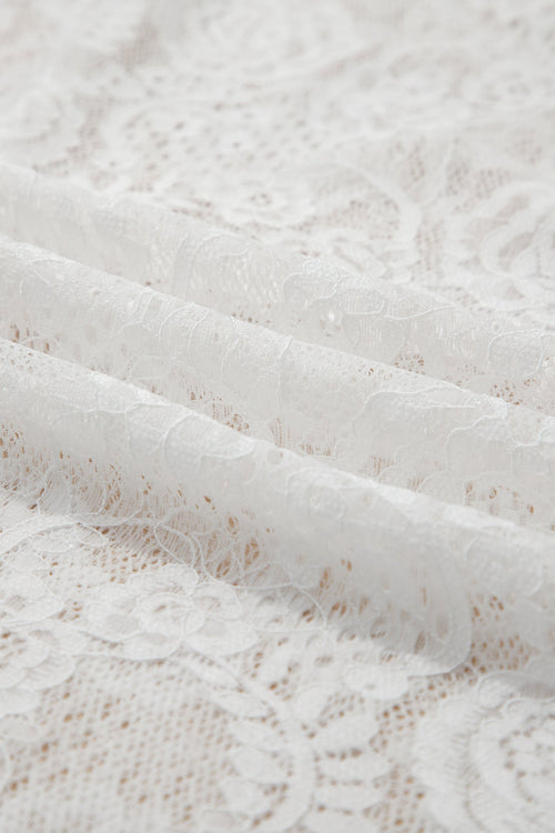 Floral Lace Tie Spaghetti Straps Maxi Dress