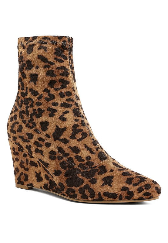 Women's Shoes - BootsYara Microfiber Wedge Sock Boots - VacationGrabs