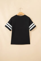 Varsity Stripe Crew Neck Short Sleeve T-Shirt