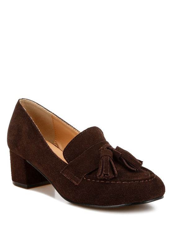 Aloha Tassels Detail Genuine Suede Loafers - VacationGrabs