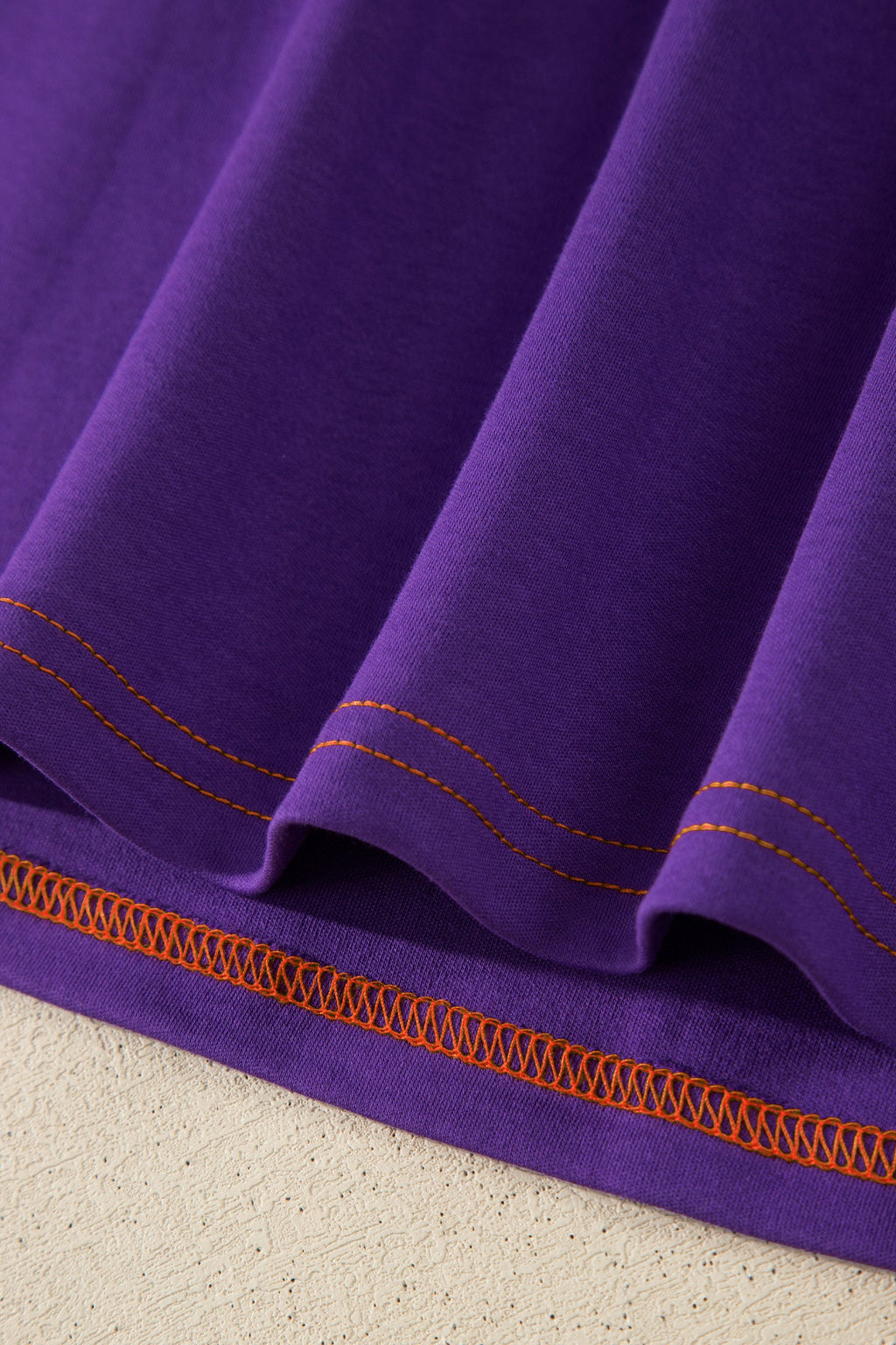 Reversible Contrast Stitching Mock Neck T-Shirt