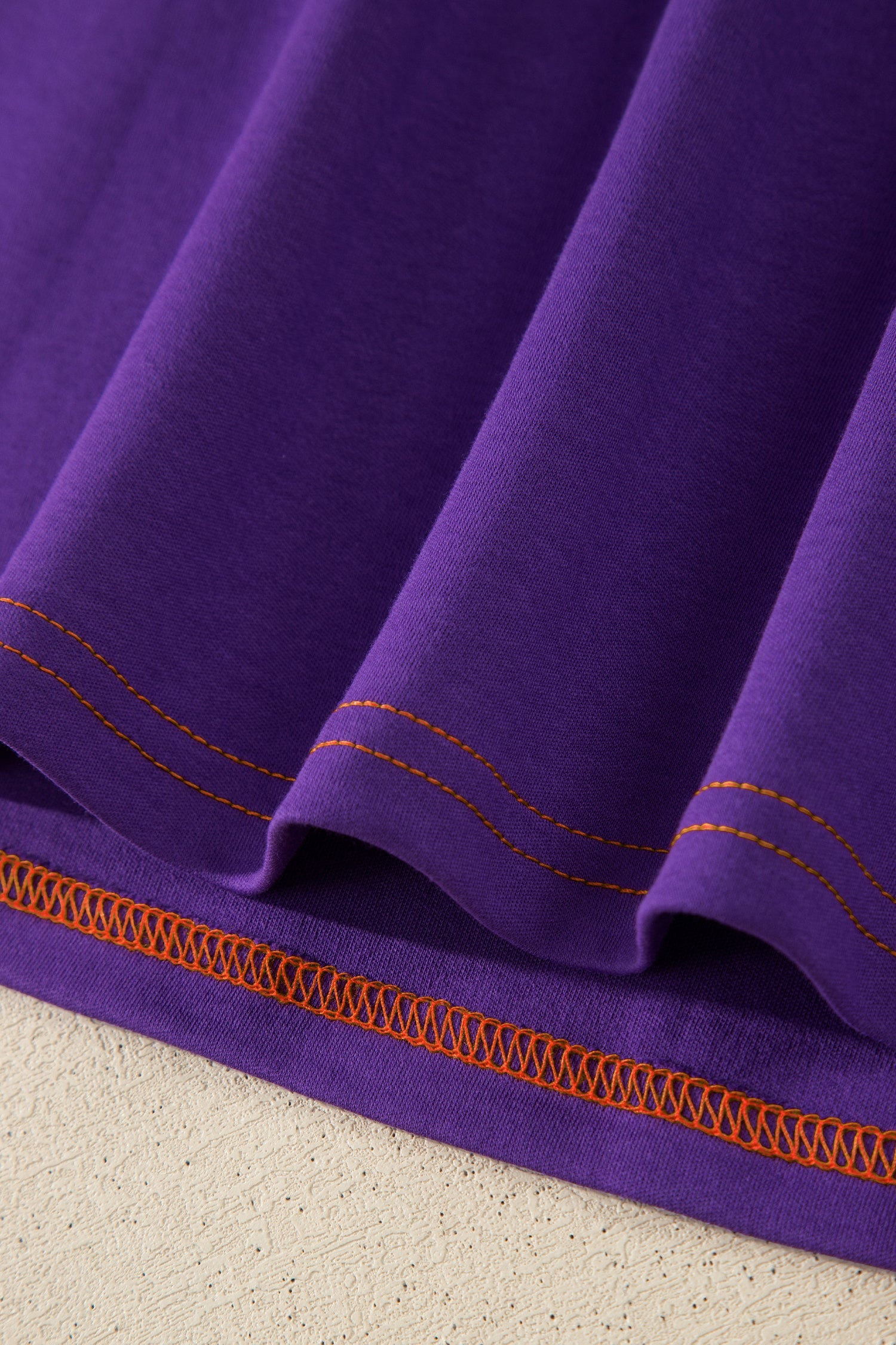 Reversible Contrast Stitching Mock Neck T-Shirt