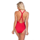 Solid Braided Back Plunging One Piece Swimsuit - VacationGrabs