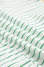 Stripe Ruffle Sleeve Crewneck T-Shirt Mini Dress