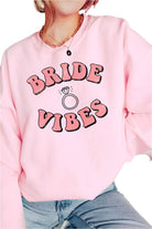 Women's Sweatshirts & HoodiesPlus Size - Bride Vibes Graphic Sweatshirt - VacationGrabs