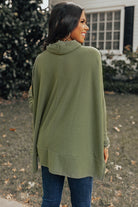 Women's ShirtsJungle Green Cowl Neck Shift Tunic Top - VacationGrabs