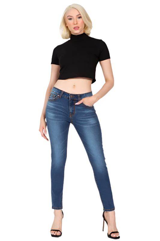Turtleneck Crop Top Shirt Short Sleeve - VacationGrabs