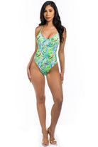 Women's Swimwear - 1PC One-Piece Tropical Print Bathing Suit Swimwear