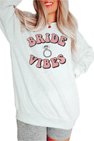 Women's Sweatshirts & HoodiesPlus Size - Bride Vibes Graphic Sweatshirt - VacationGrabs