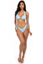 Women's Swimwear - 2PC Two-Piece Bikini Halter Top