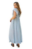 Women's Dresses Sweet Lovely By Jen Full Size Drawstring Deep V Butterfly Sleeve Maxi Dress
